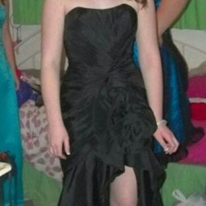 Floor length formal dress.