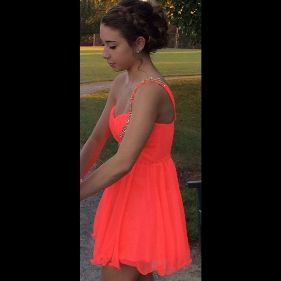 CORAL HOMECOMING DRESS