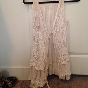 Charming Charlie lace vest