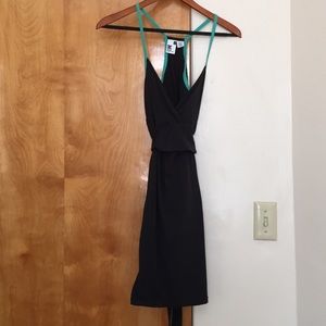 DC apparel black and turquoise dress