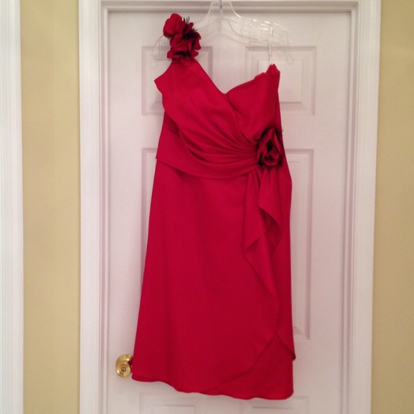 Red evening dress