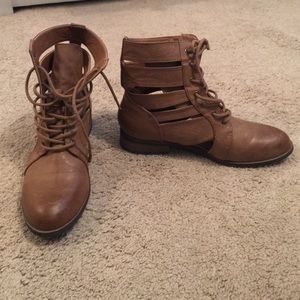 Adorable brown open boot sandal