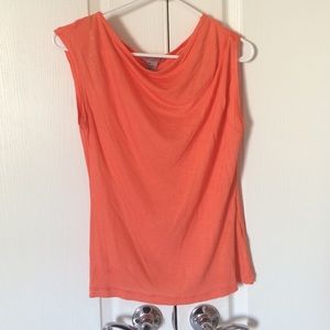 Orange Draped Top