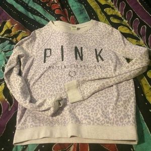 Victoria's Secret purple leopard crew neck