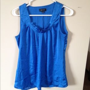 Royal blue polyester top