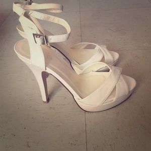 ALDO Patent Leather Off White Heels