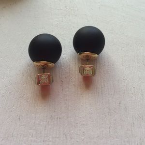 Matte double sided earrings