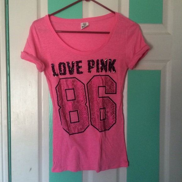 PINK Victoria's Secret Tops - Victoria's Secret PINK Bling Tee
