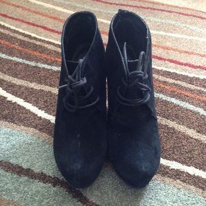 Black Nubuck  Booties