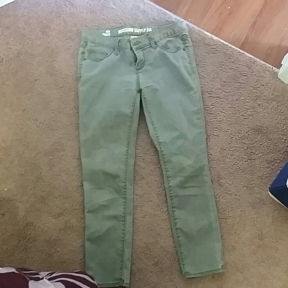 Mossimo target jeans in army green.