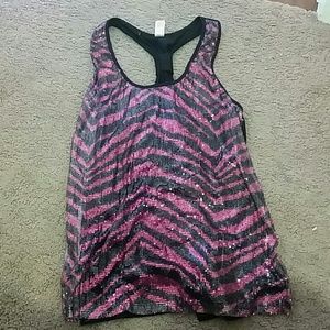 Cute zebra print racer top