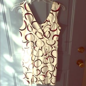 Modern print pleated dress