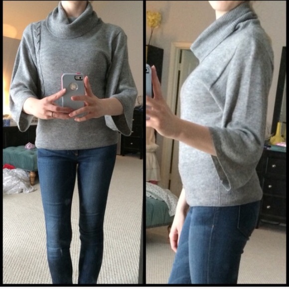 Anthropologie Tops - LAST CHANCE❌NWOT Anthro Grey Cowl-Neck Sweater