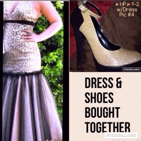 🎉HP🎉Black/Gold/Silver Mermaid Dress