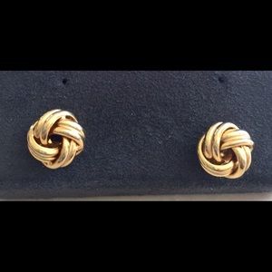 Gold Tone Knot Earrings