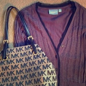 Vera Wang Purple sparkly cardigan 💜