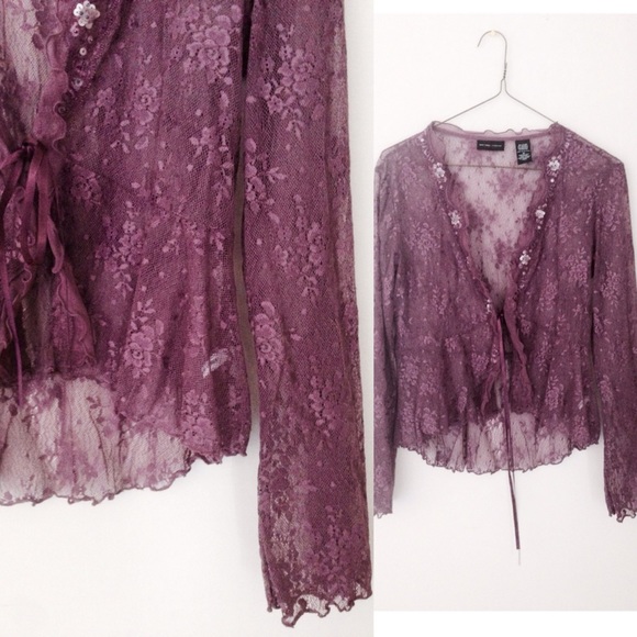 Romantic Lace Bolero Top 🌸Small/ Never worn - Picture 2 of 4