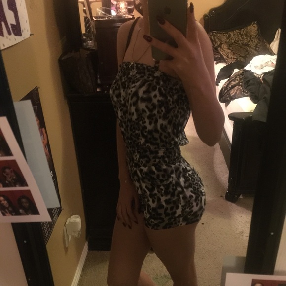Strapless leopard and tribal print romper BUNDLE