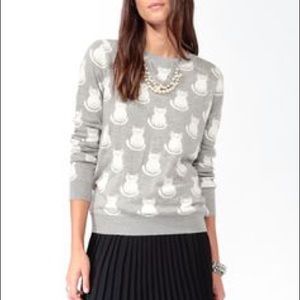 Cat printed sweater