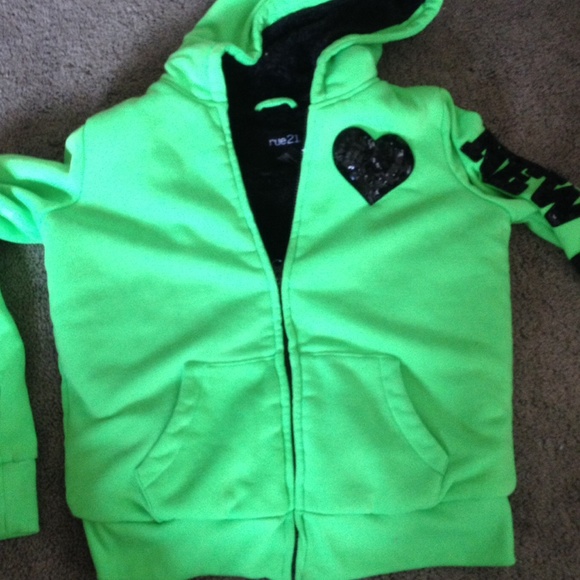 Neon green sweatshirt