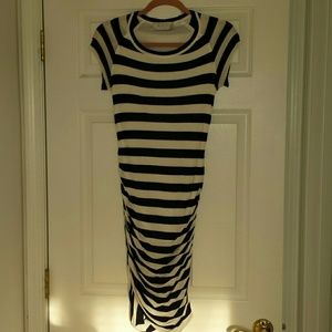 A.L.C Navy Striped jersey dress XS