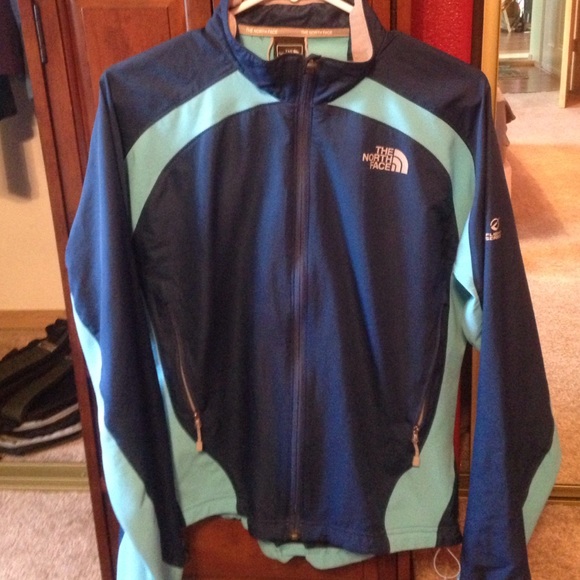 North Face navy/light blue windbreaker