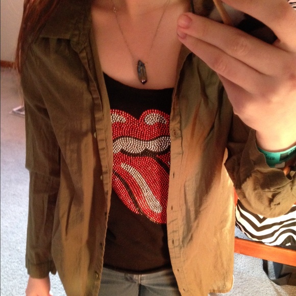 Long Olive Shirt