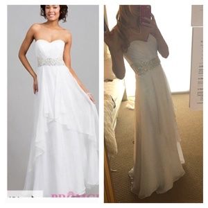 White "prom girl" ball dress