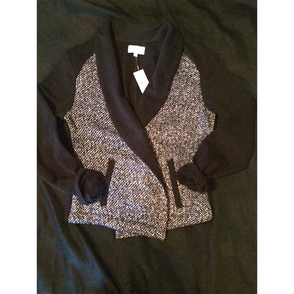 Ann Taylor LOFT Outlet Tweed Gray Blazer Size 24 (Plus) - 47% off | ThredUp