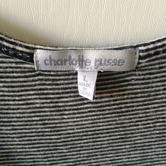 Charlotte Russe Ruffled Striped Tank - Picture 2 of 2