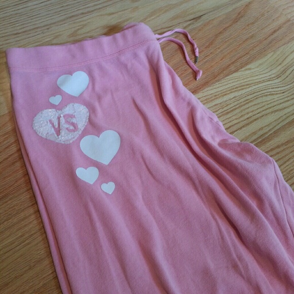 Pink Victoria's Secret Crop Sweatpants