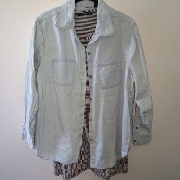 Denim Style Button Up