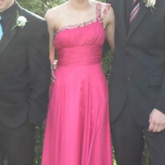 Long Fuchsia Jovani Prom Dress