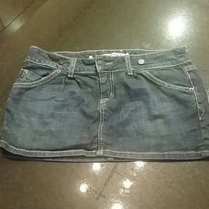 Hudson Jeans Dark Denim Mini Skirt