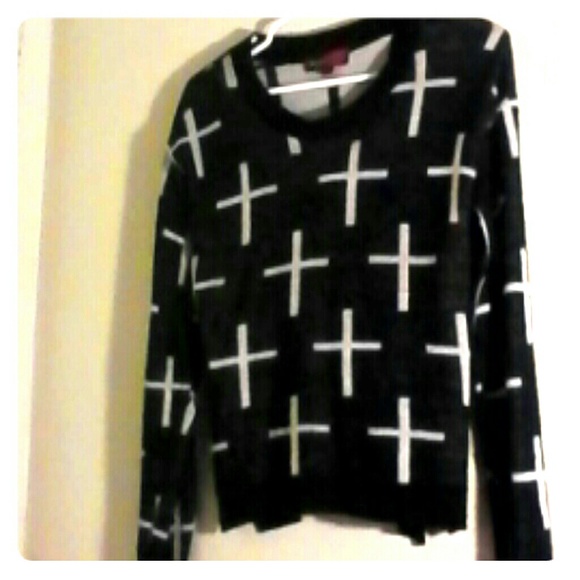 Black cross sweater