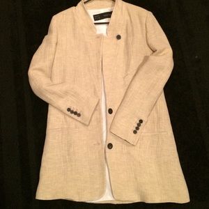 Zara linen tan jacket!