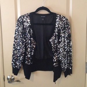 White House Black Market sequined cardigan size L