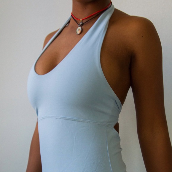 Patagonia blue body hacker top forming dress