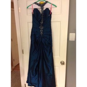 Peacock blue gorgeous prom dress!!!!
