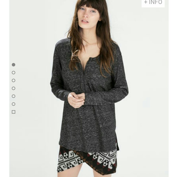 ZARA Wool Button-neck Shirt