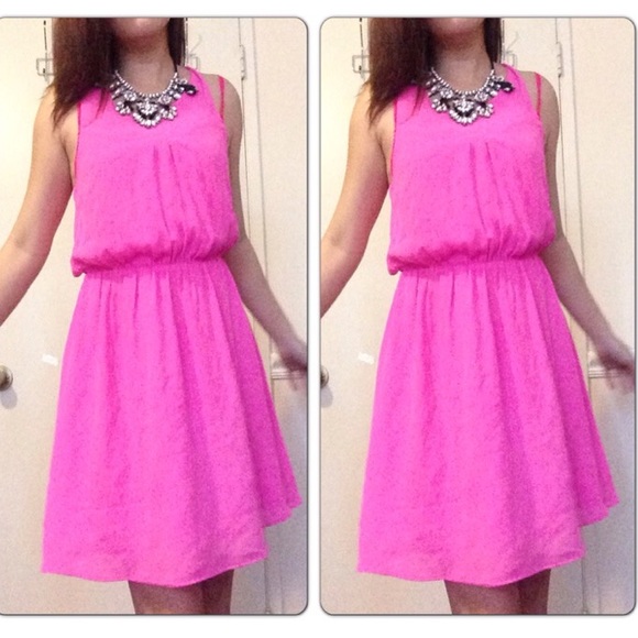 H&M Pink Chiffon Dress