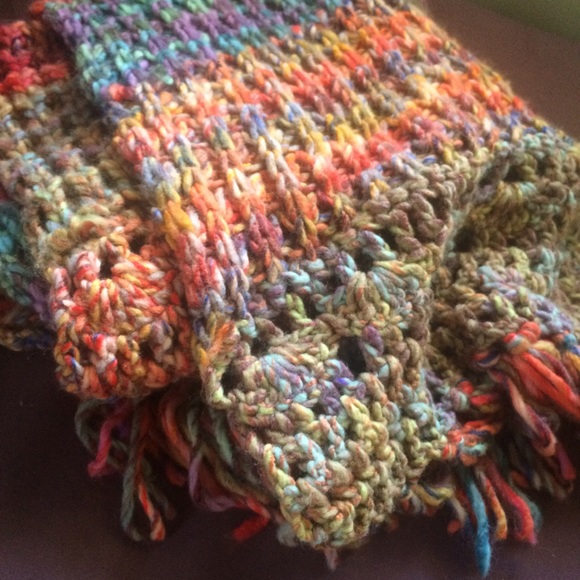 Free People Multi Colored Knit Scarf