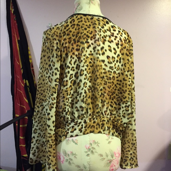 Leopard and leather shrug - Picture 2 of 2