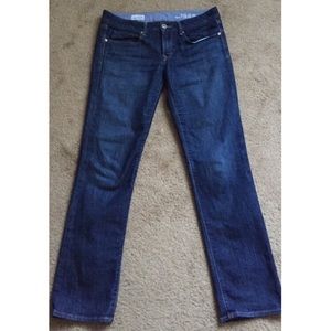 Dark wash straight leg jeans - Petite