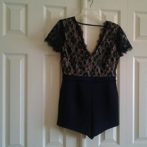 Forever 21 black lace romper
