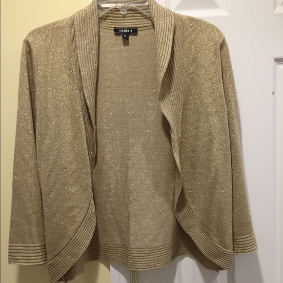 Elementz golden sparkly Waterfall shawl