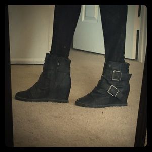 Blowfish Black wedge type booties size 7.5