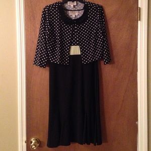 Black dress with cardigan