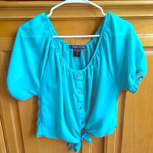 Aqua blouse