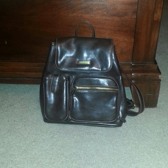 Rosetti Brown  Faux Leather Backpack